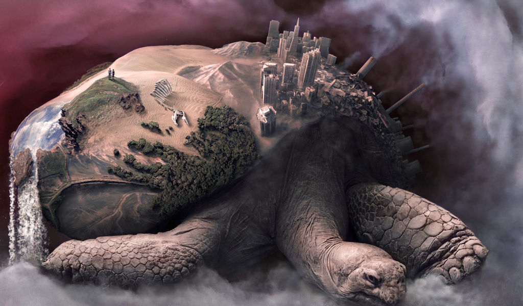 Черепаха несущая мир