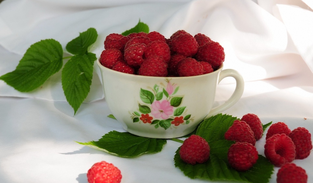 Чашка сладкой малины
