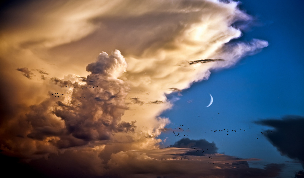 Луна и Венера над Испанией