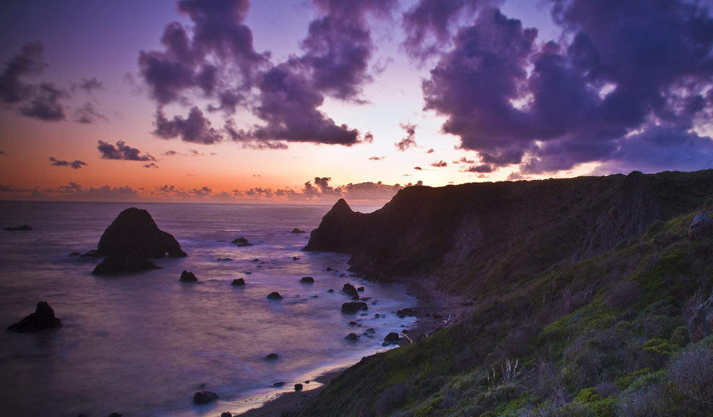 Вечерний закат солнца