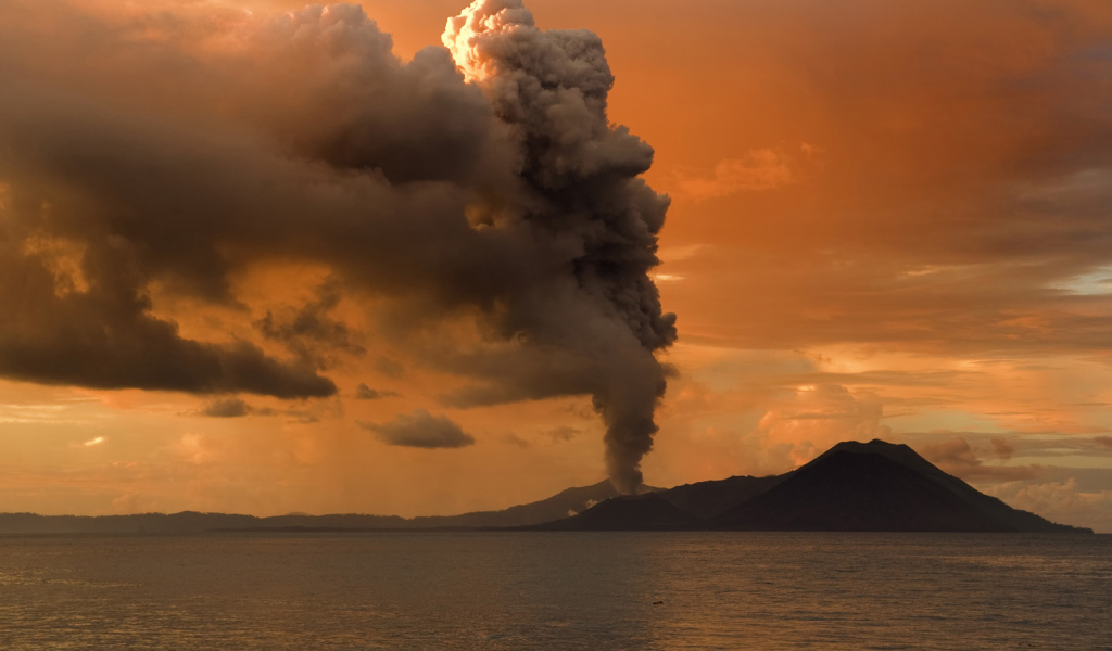 Вулкан Тавурвур, Новая Гвинея