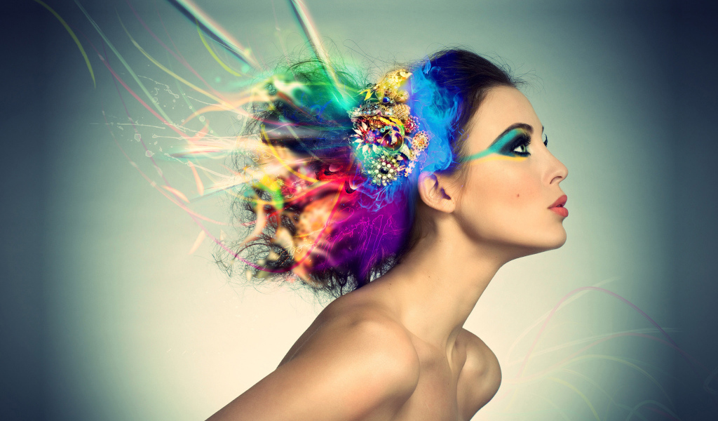 Заколка в волосах