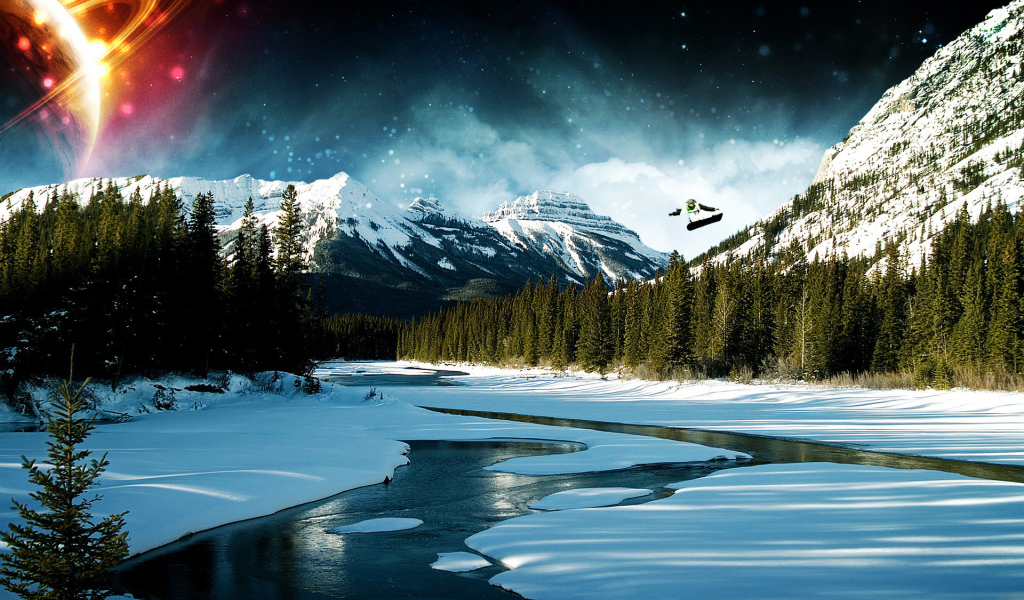 Экстремальный сноубордист