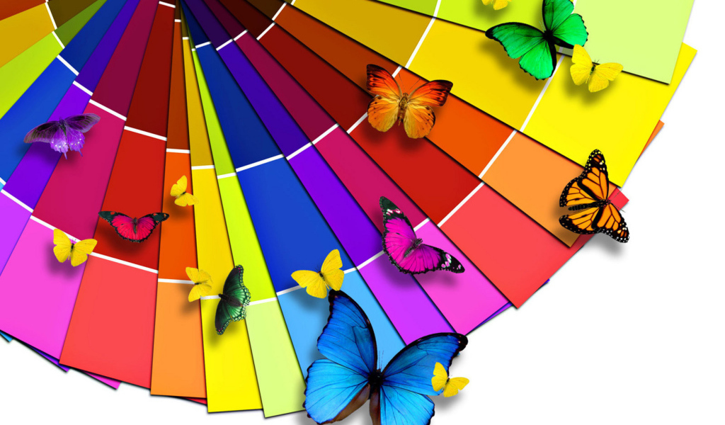 Разноцветные бабочки
