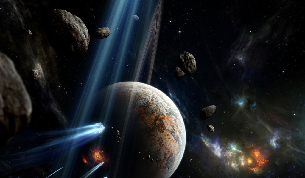 Астероиды и планета