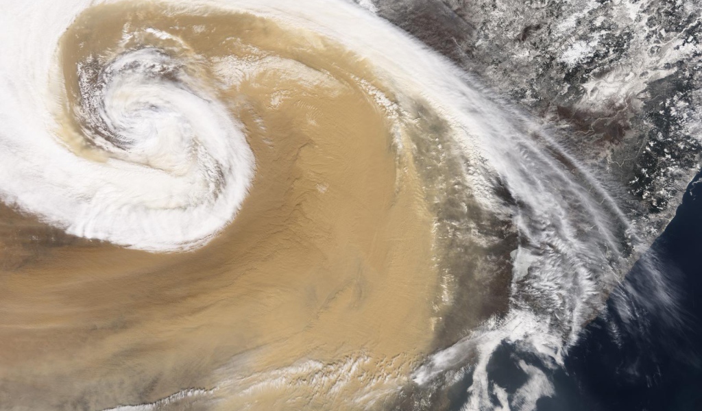 Снимок со спутника Ураган