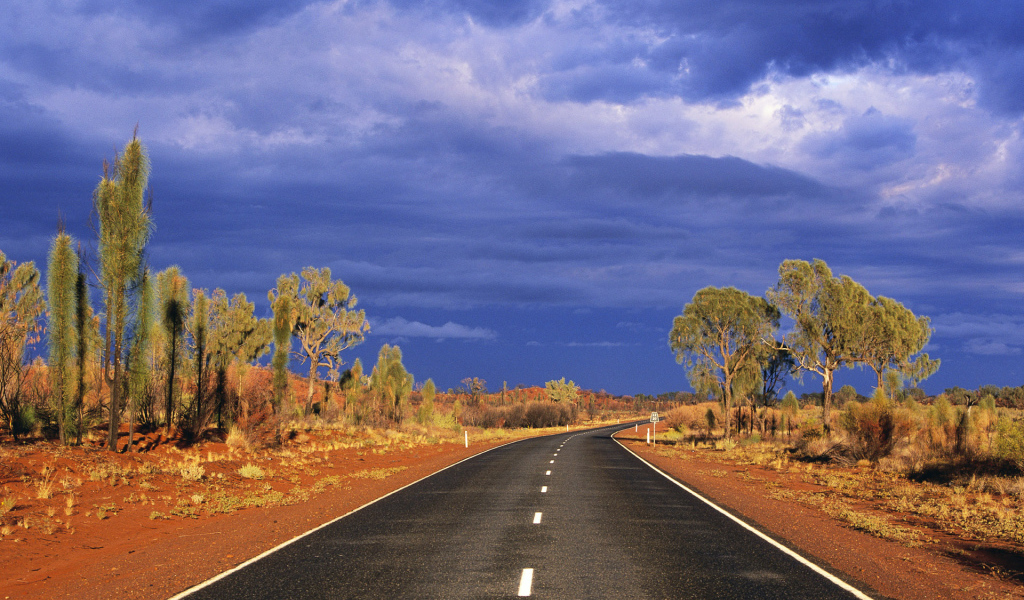 Дорога через пустыню Австралия