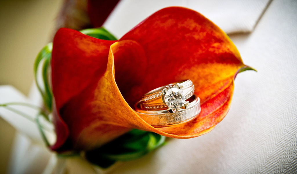 Кольца в цветке