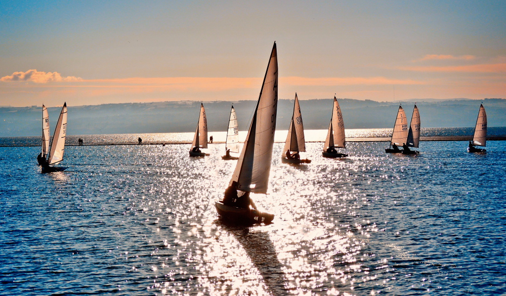 Парусники в море