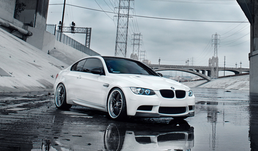 white BMW