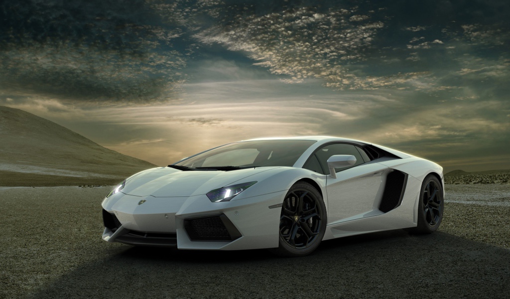 фото белая Ламборгини