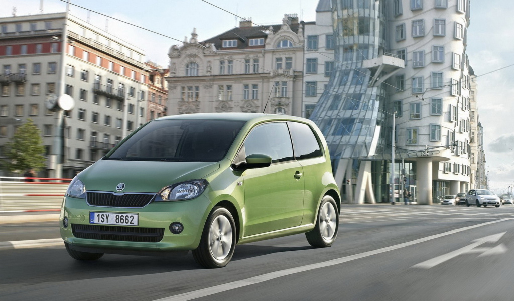 Зеленый Skoda-Citigo