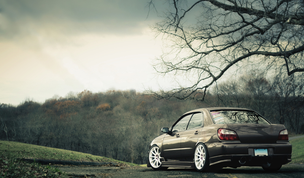 Subaru, серый металлик