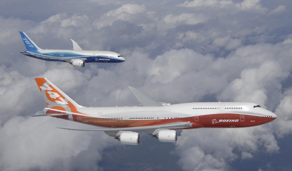 Boeing 747 and Boeing 787