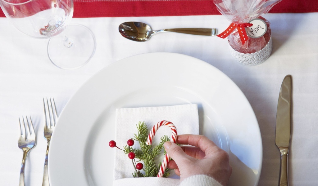 Украшение рождественского стола
