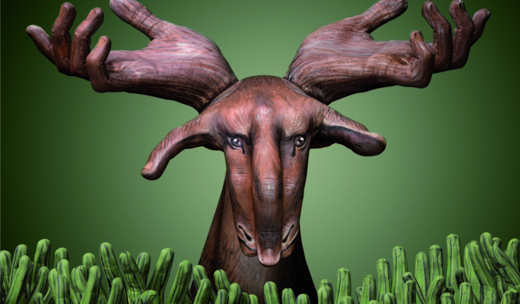 Лось из рук