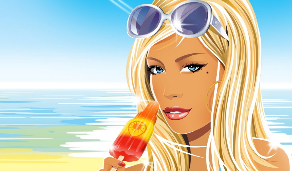 Девушка с мороженным