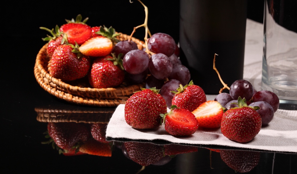 Strawberries and Grapes