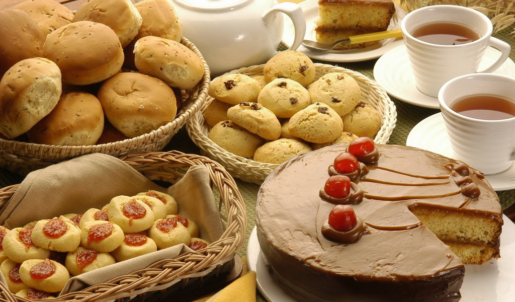 Торт, пирожное и булочки