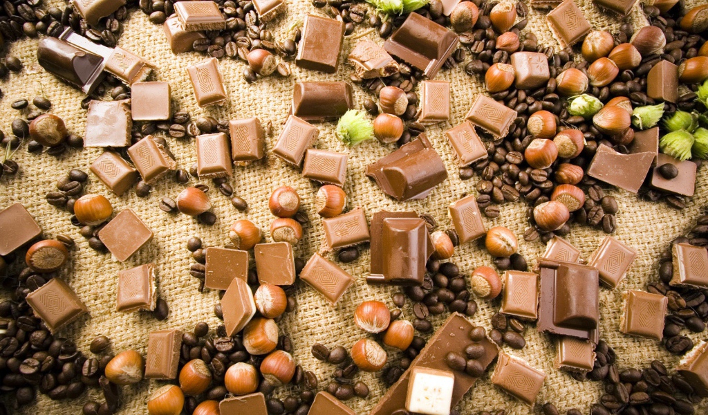 Шоколад орехи кофе