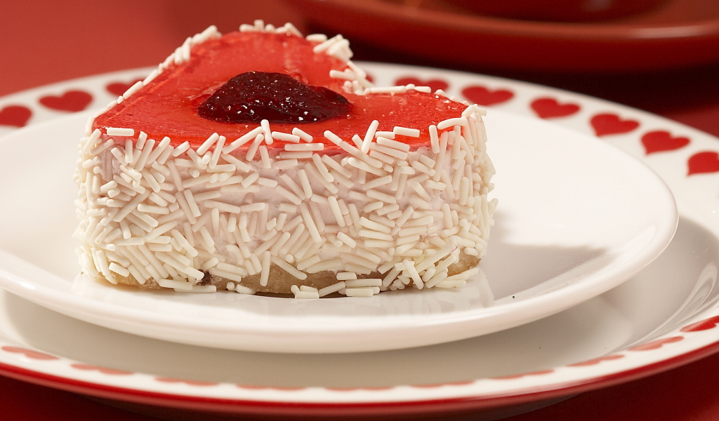 Пирожное сердцем