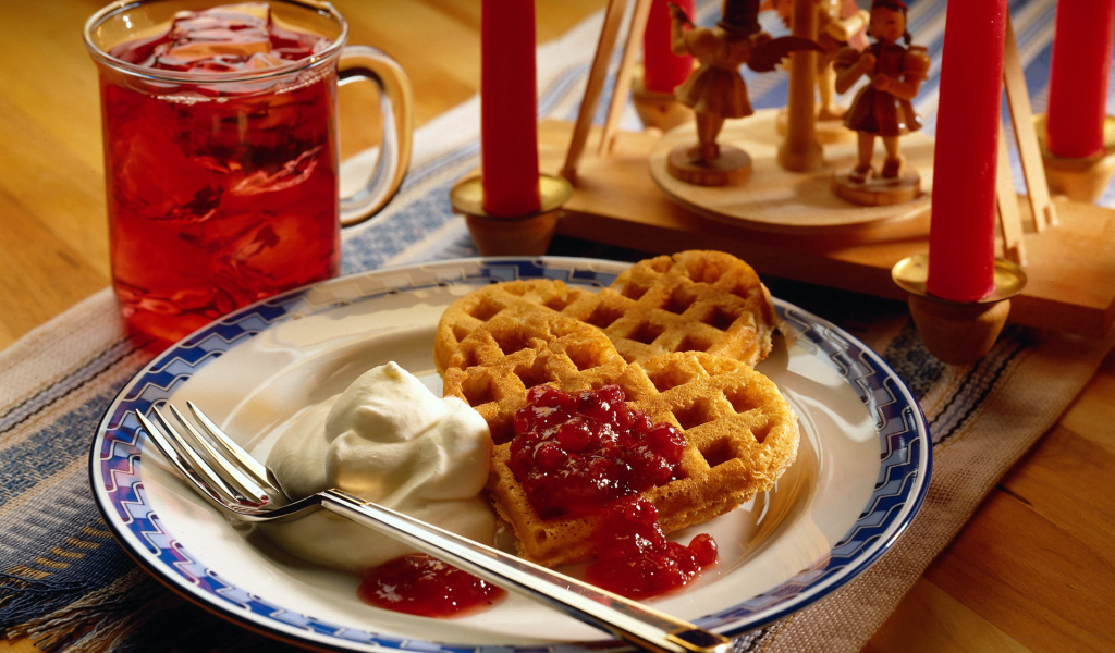 Вафли с вареньем