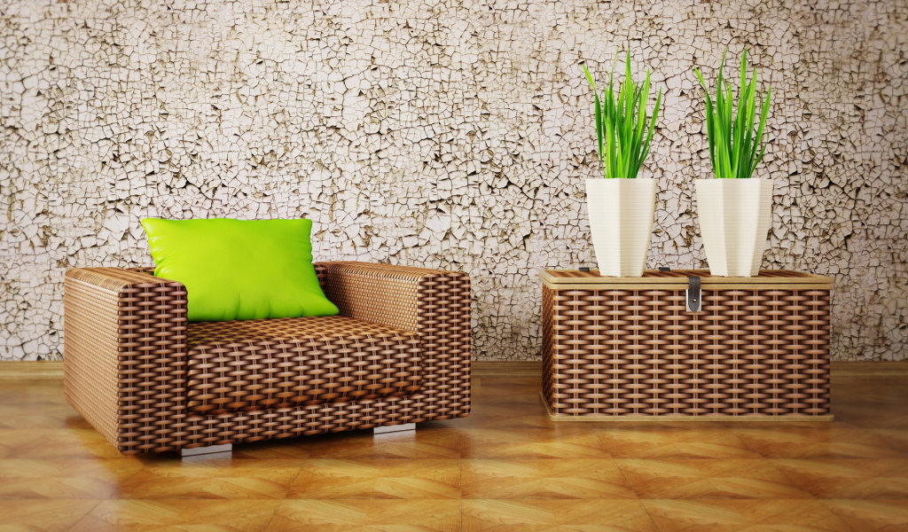 Кресло и сундук