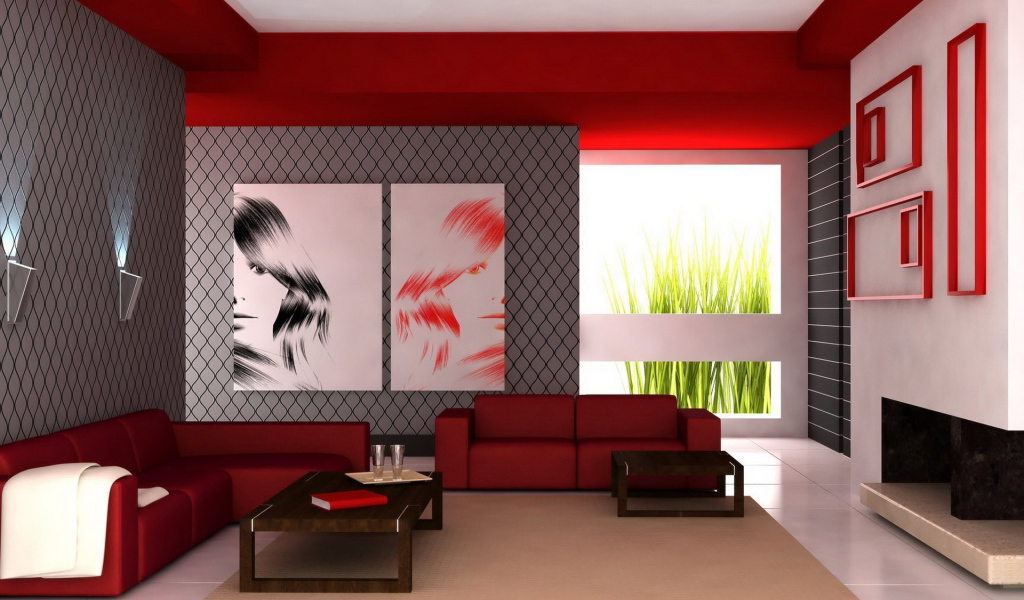 Прямоугольный стиль комнаты