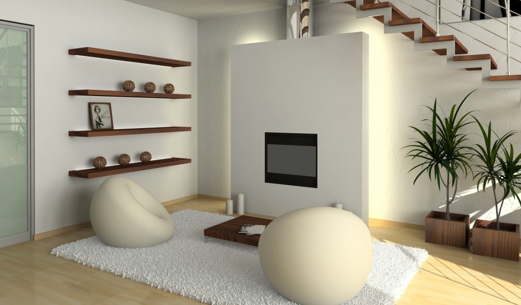 Комната с камином