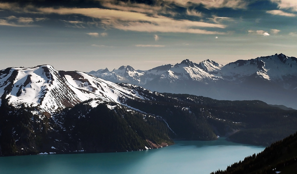 Речка и снежные вершины