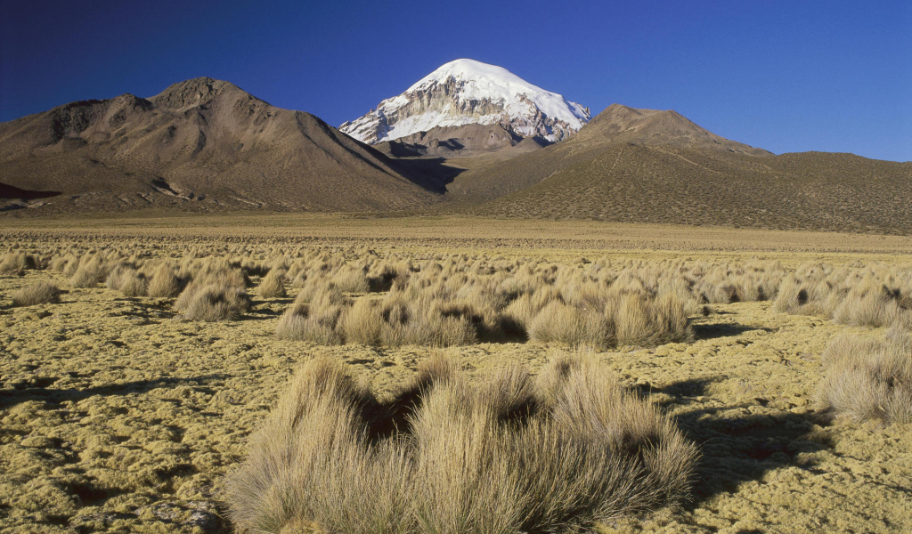 Снежная вершина в пустыне