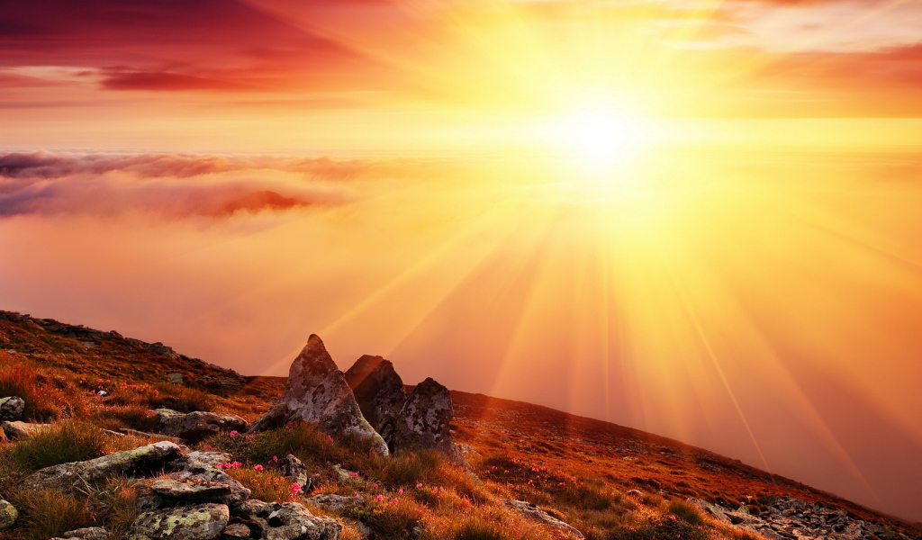 Закат в горах