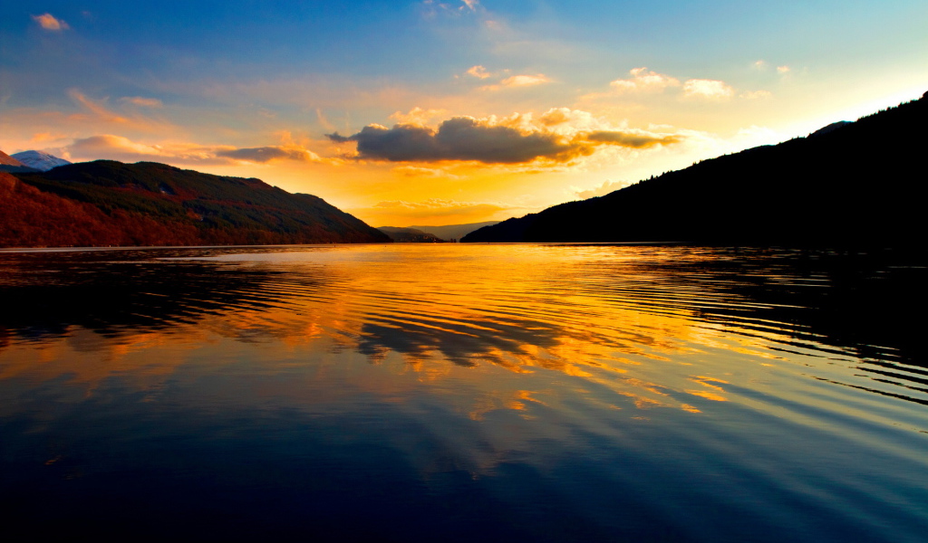 Закат над водой