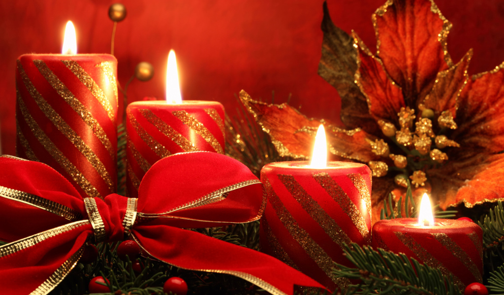 Свечи и бант