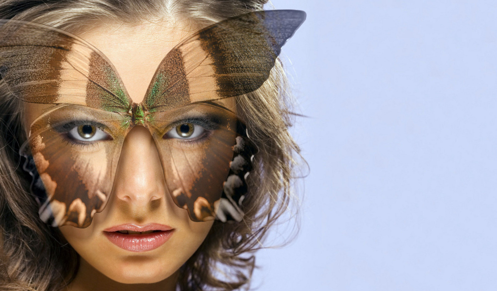 Девушка и бабочка