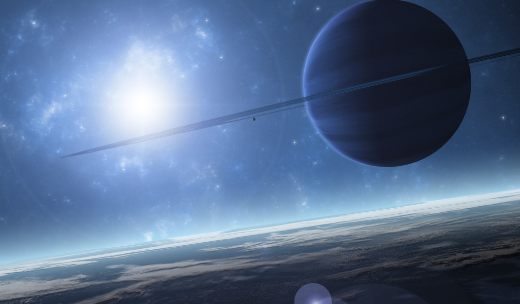 Планета в свете солнца