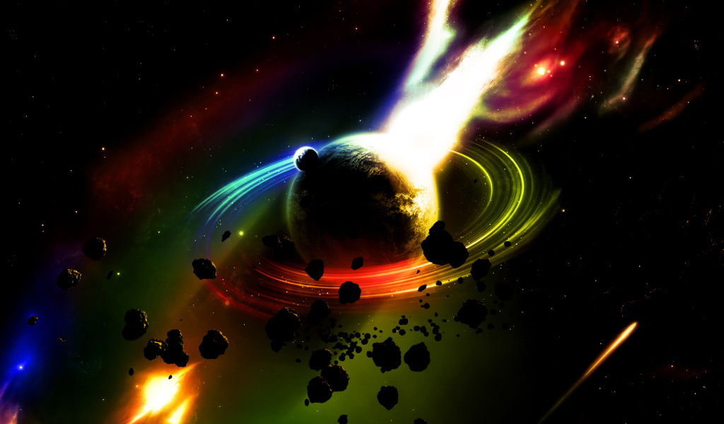 Астероиды и планета