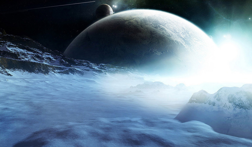 Ледяная поверхность планеты