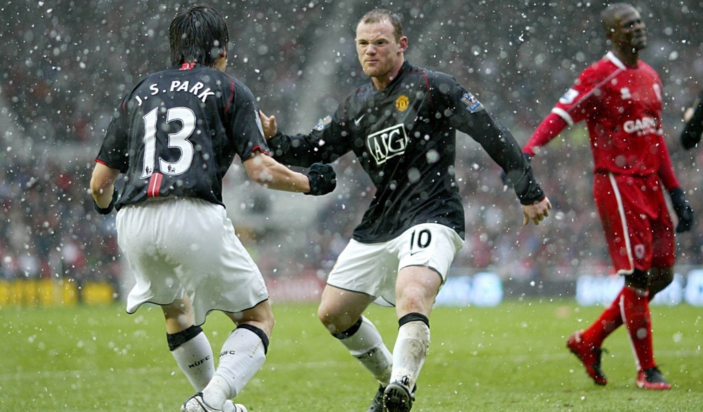 Wayne Mark Rooney and Ji Sung Park