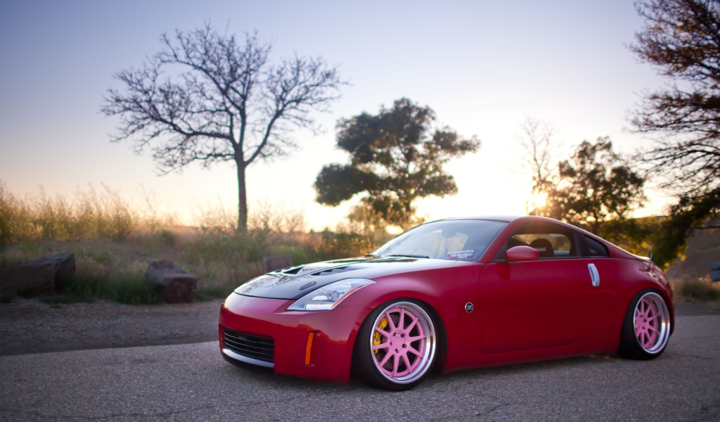 Бордовый Nissan 350Z