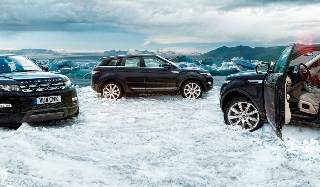 Land Rover Evoque на снегу