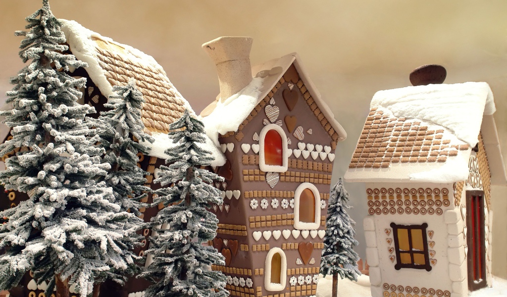 Пряники в виде домиков