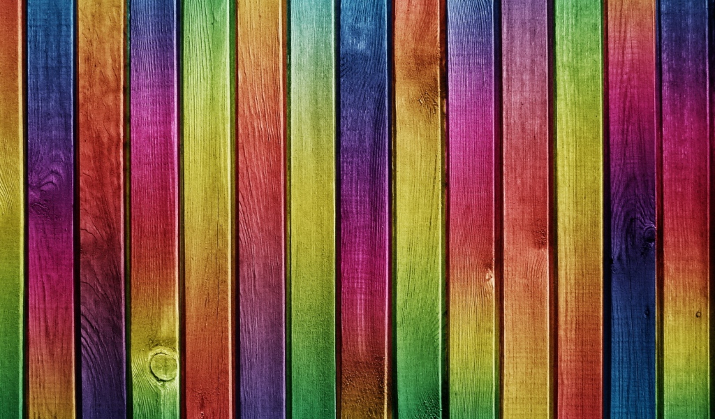 Разноцветный забор