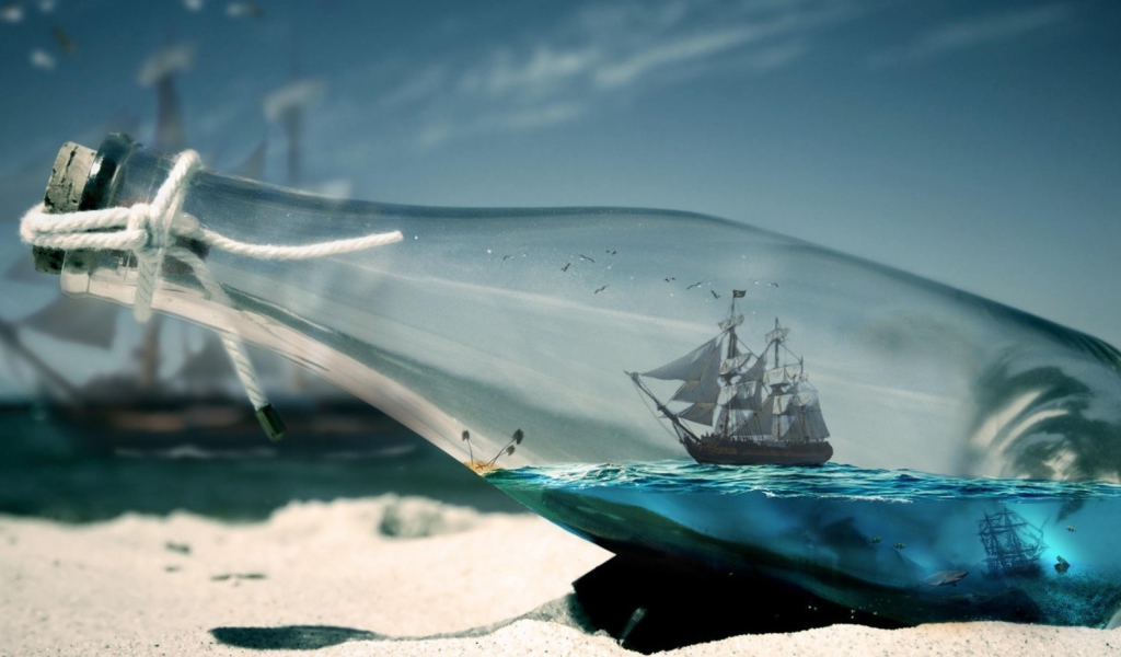 Кораблик в бутылке