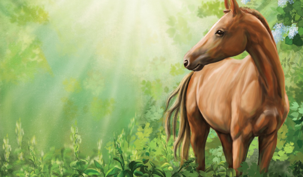 Рисованная лошадь