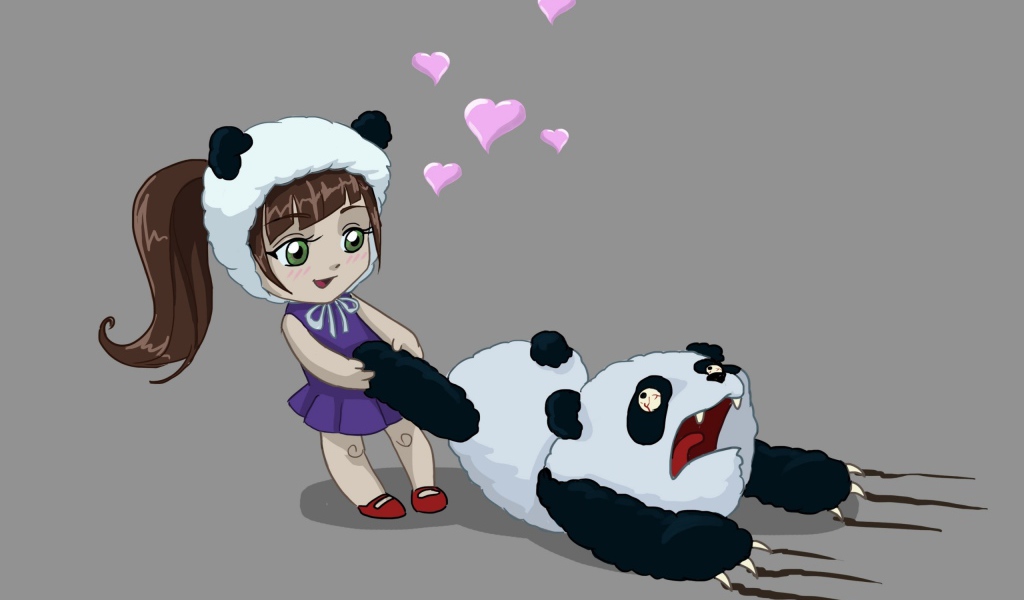 Девочка и панда
