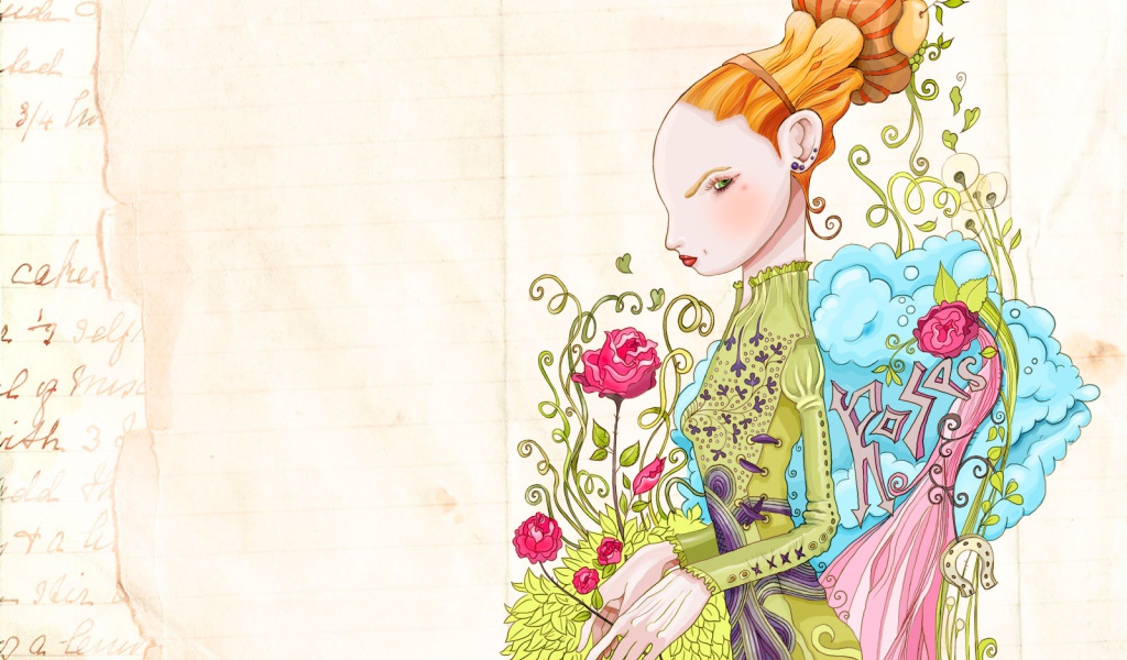 Дама с розами