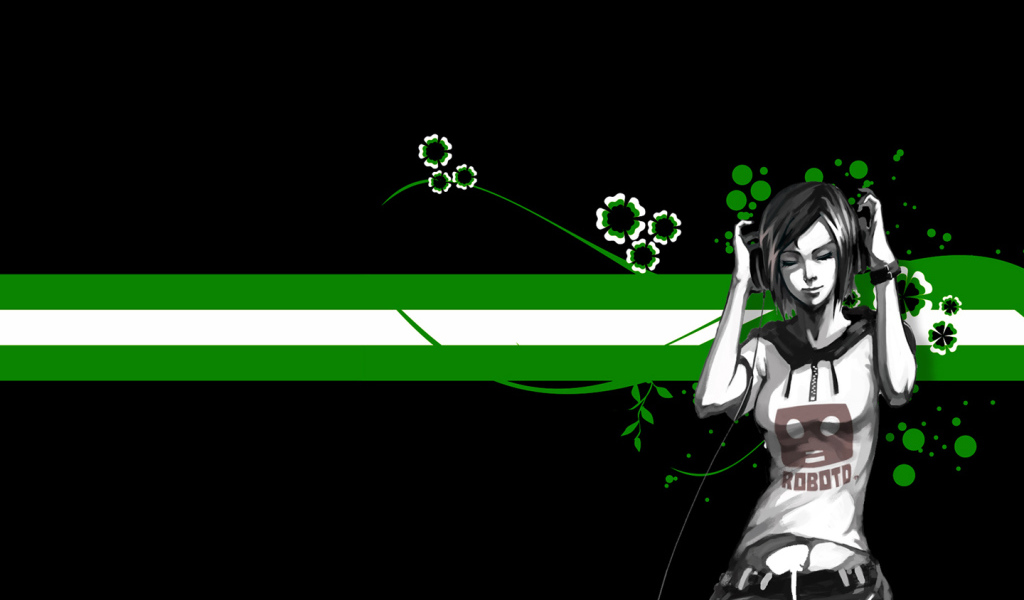 Девушка и наушники