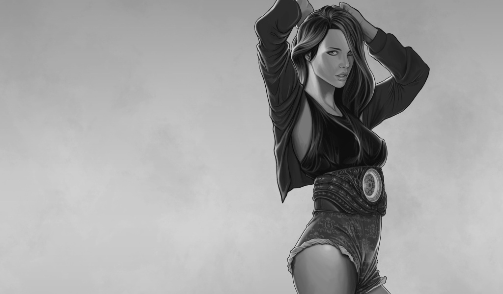 Черно белая красотка