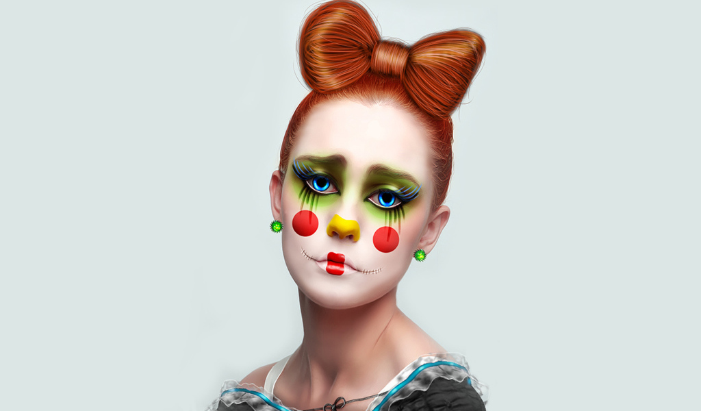 Девушка клоун